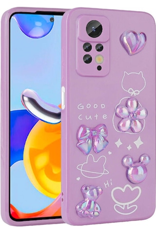 Redmi Note 12 Pro 4g Kılıf Kabartma Figürlü Parlak Toys Silikon Kapak - Açık Açik Yeşil Açık Yeşil