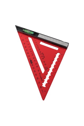 Geeksen Alüminyum Alyaşlı Ahşapçı Triangel Çizgicide: Kesin Ölçek, Çıkarılabilir Kısa Cetvel Ve Dayanıklı Yapı - Gümüş