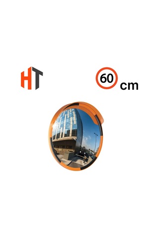 Trafik Güvenlik Aynası 60 Cm Sarı-siyah, Tümsek Ayna, Otopark Aynası