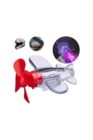 Sunup Sn-26786 Led Işıklı Motosiklet Süs Uçağı Pilsiz Çalışan, Kırmızı-mavi Işık Efektli