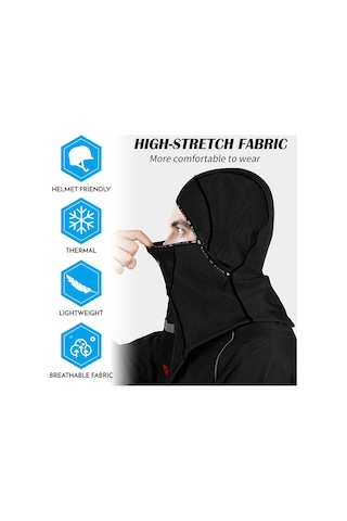 Geeksen Kışlık Poliester Islaklıklı Kolluk - 360 Isı Sağlama, Yansıtıcı Şerit, Kask Uyumlu, Unisex Gri Gri