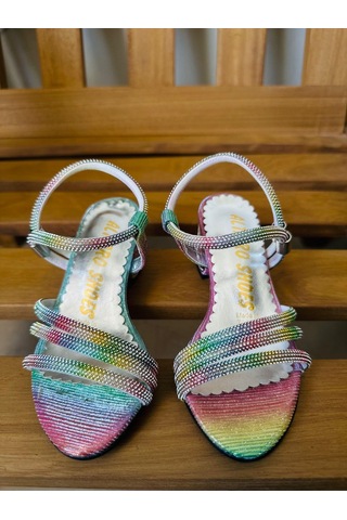 Gala Taş İşlemeli Çocuk Topuklu Ayk. Çok Renkli