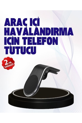 Northcity Güçlü Mıknatıslı Araç İçi Telefon Tutucu 360 Dönebilen Evrensel Uyum Siyah