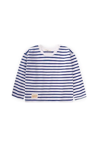 Cigit Çizgili Mevsimlik T-shırt 1-10 Yaş Lacivert Lacivert