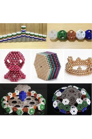 Manyetik Bloklar Oyuncaklar Neocube Manyetik Bloklar Toplar Neodyum Mıknatıs Küp Bilye 216 Adet 5 Ren