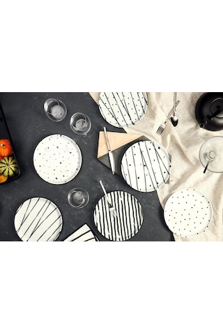 Porland Sidereal 6 Kişilik Pasta Takımı 6 Parça 04ppo000401 Beyaz