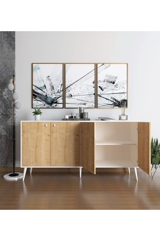 Floradesign Sarissa Konsol / Konsol / Çok Amaçlı Dolap 160 Cm Meşe