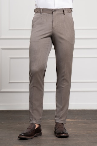 Morven Erkek Kahve Trend Slim Fit Dar Kesim Pileli Pantolon 25ms003015400 Kahve