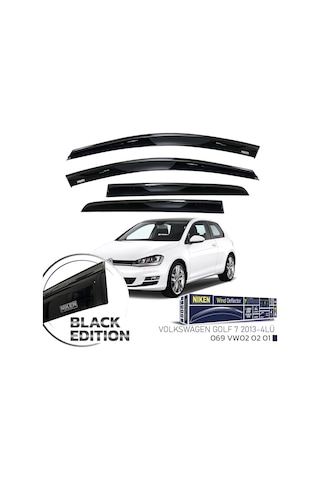 Niken Vw Golf 7 Cam Rüzgarlığı Siyah Kromlu Black Edition Niken 2013 / 2020