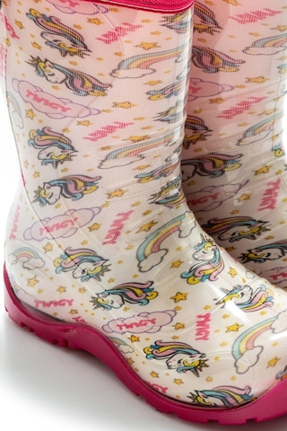 Twigy Çocuk Yağmur Çizmesi Beyaz 30/35 AA0961 Çok Renkli