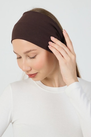 Kadın Çok Fonksiyonlu Koruyucu Pamuklu Esnek Terletmez Bandana Boyunluk Maske - Koyu Kahverengi