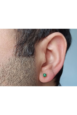 Sirius Zümrüt Tektaş Erkek Küpesi 0823E0045