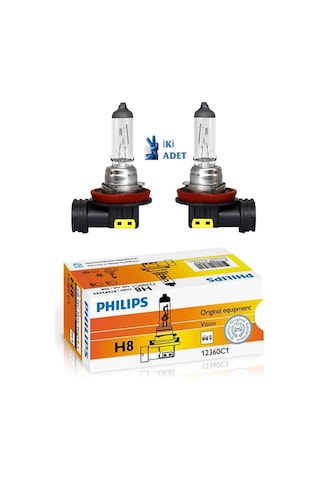 Philips Uyumlu H8 12v 35w Standart Ampul iki Adet 12360 C1