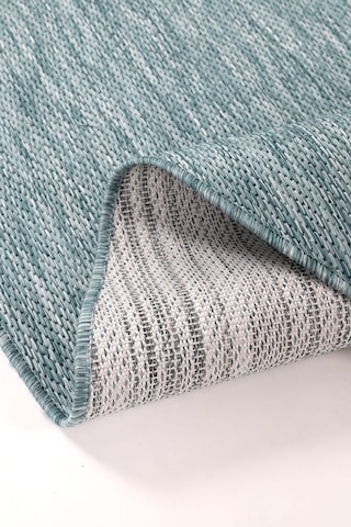Konfor Halı Tema 9036 Turkuaz Sisal Hasır İç Dış Mekan Kilim Dekoratif Bahçe Balkon Salon Halısı Turkuaz