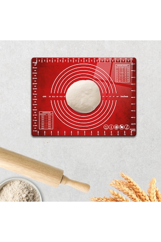 Cam Hamur Açma Matı Kırmızı Doku 30cm X 40cm