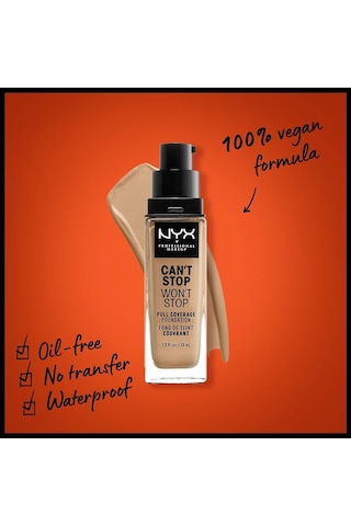 NYX Professional Makeup Can't Stop Won't Stop Full Coverage Foundation 11 Beige 30 ML