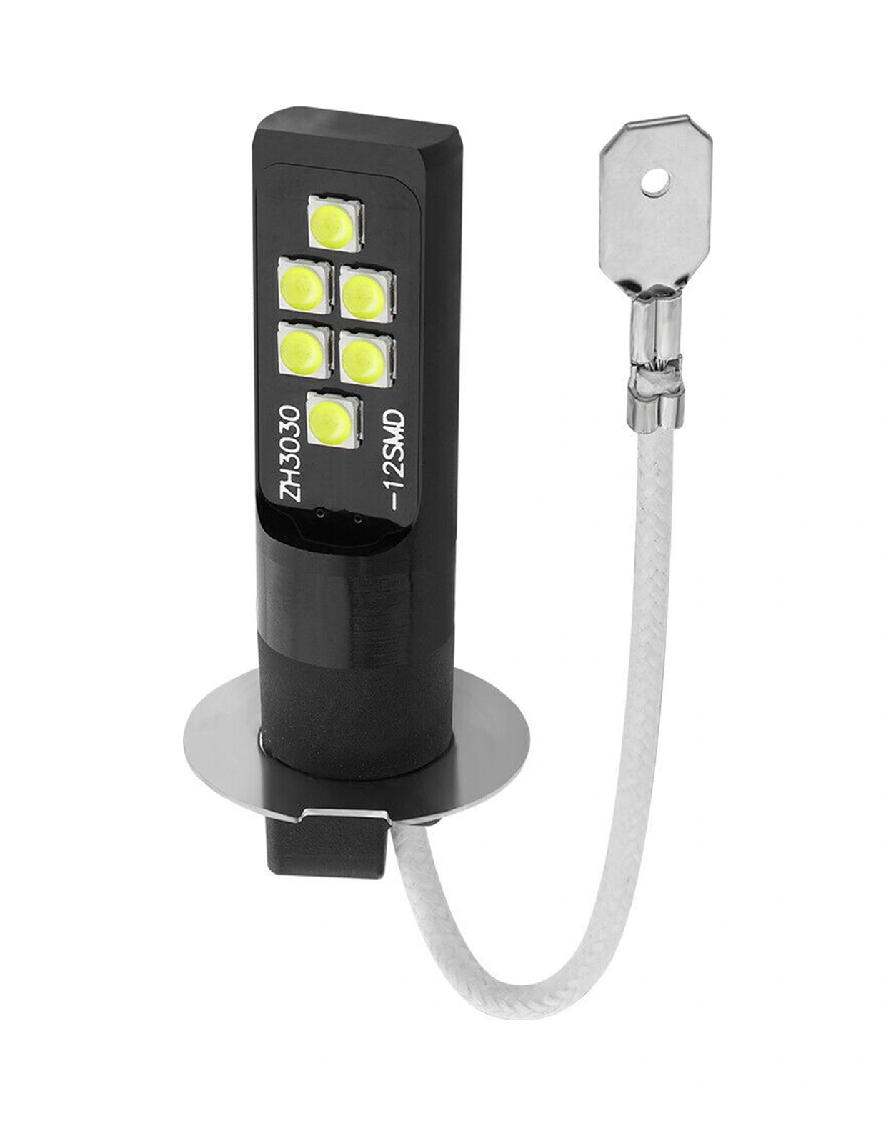 Dofolink H3 Tipi 12 Led 6000-6500k Beyaz Işık Araba Fari Ampülü, 12v Dc, 50.000+ Saat Ömür, 2 Adet Paket