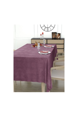 Daily Series Kadife Dokulu Gül Kurusu Rengi Masa Örtüsü Gül Kurusu