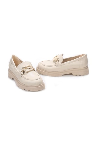 Papuçcity Fncy 03162 Kadın Günlük Loafer Ayakkabı Krem