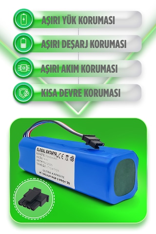 Xiaomi Vacuum Mop 2 Pro Plus 3d Batarya 7000mah Ultra Kapasite