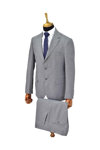 Suitmen Erkek 4 Drop Çift Yırtmaçlı Takım Elbise Bgl-st04565 Açık Gri
