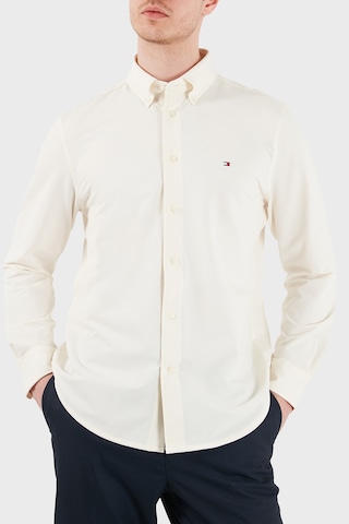 Tommy Hilfiger Pamuk Karışımlı Uzun Kollu Gömlek Erkek Gömlek Mw0mw41781 Z00 Açık Bej