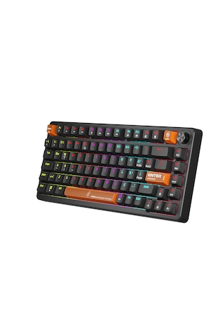 Pyra 83 Tuşlu Knob Kontrollü Rainbow Aydınlatmalı Gaming Klavye Turuncu/siyah Mekanik Tasarım
