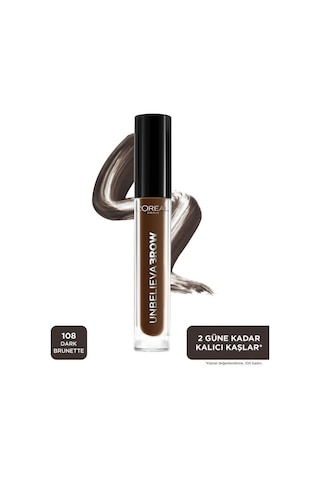L'Oreal Paris Unbelieva Brow Long Lasting Brow Gel - 108 Dark Brunette