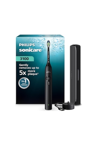 Philips Sonicare 3100 Sonic Şarjlı Diş Fırçası Siyah, 5 Kat Plak