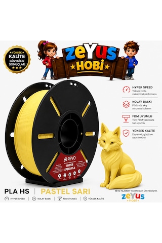 Generic Pla Hs Hyper Speed Filament Pastel Sarı 1.75 Mm 1000 Gr