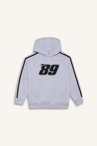 Defacto Erkek Çocuk Kapüşonlu Baskılı Sweatshirt F1967a825augr400 Gri