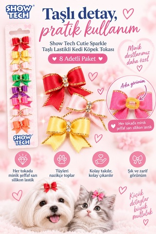 Show Tech Cutie Sparkle Köpek Lastikli Toka 8 Parça Diğer
