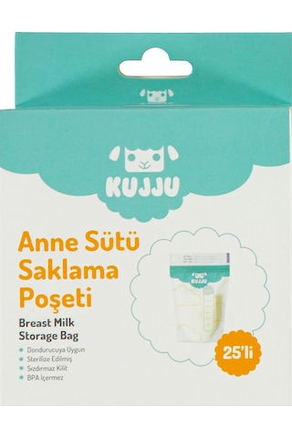 Kujju Süt Saklama Poşeti 25 Adet Şeffaf 935872020ss1