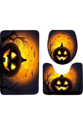 3 Adet/takım Tarzı Banyo Dekoru Kaymaz Zemin Matı Banyo Paspası + Kaide Halı + Kapaklı Tuvalet Kapağı Süslemeleri