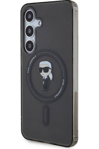 Galaxy S24 Uyumlu Kılıf Lisanslı Magsafe Özellikli Karl Head Iml Baskılı Kapak Siyah