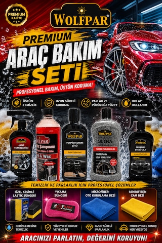 Premium Araç Bakım Seti Komple Araç Temizlik Ve Koruma Paketi