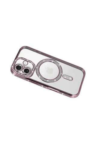 Newface - 486 - Apple Uyumlu iPhone 17 Joke Simli Magneticsafe Kılıf - Ece-umay - - Pembe
