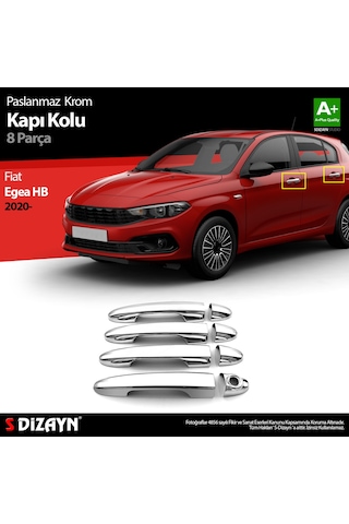 S-Dizayn Fiat Egea HB Krom Kapı Kolu 8 Prç. 2020 Üzeri