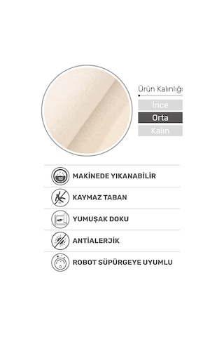 Puffy Kırık Beyaz/krem Yumuşak Peluş Halı Yolluk Kaymaz, Yıkanabilir, Salon Mutfak Antre Için