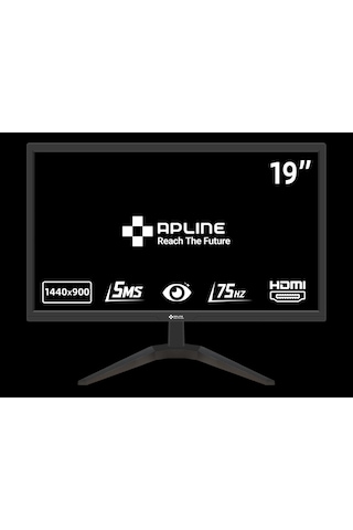 Apline 19 75hz.5ms.1440x900 Full Hd Led Monitör Hdmı+vga
