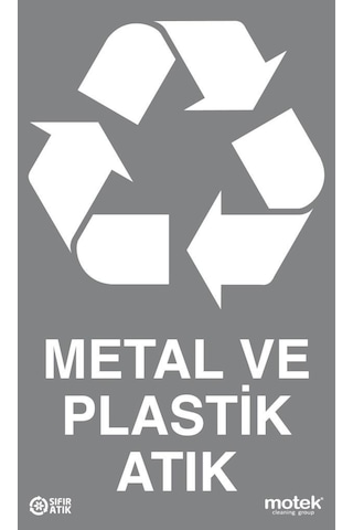 Motek Geri Dönüşüm Metal Plastik Evsel Atık Çöp Kovası 80Lt-Mpe41