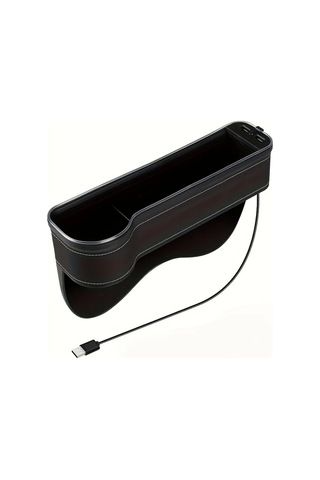 Xuweiwei 1 Pair Premium Car Seat Organizer 2 Parça Araç Koltuğu Saklama Çözümü Telefon Tutucu Hızlı Şarj Ve Led Aydınlatma