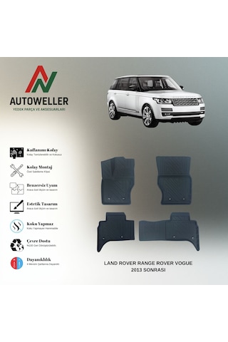 Land Rover Range Rover Vogue 2013 Sonrası Uyumlu Havuzlu Oto Paspas