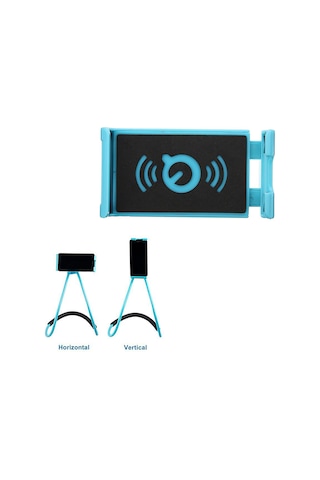 Maiyame Mobil Telefon Tutucu Boylu Boyun Taşıma Tipi Esnek Eğilebilir 360 Derece Döner Plastik Mavi Ev Ofis Kullanıma Uygun El Serbestleştirici