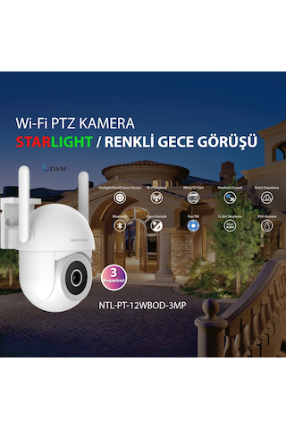 Neutron 3mp Starlıght Wıfı Ptz Ip Kamera
