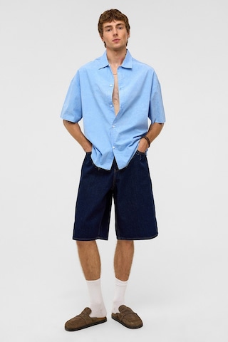 Vamos Oversize Bermuda Denim Şort 40-285 Koyu Mavi