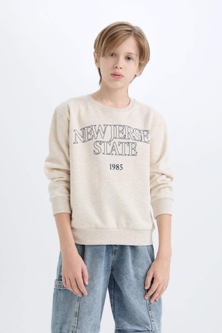 DeFacto Erkek Çocuk Bisiklet Yaka Baskılı Sweatshirt D6210A824CWBG277