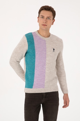 U.S. Polo Assn. U.s. Polo Assn. Erkek Taş Kazak /triko 50314955-vr049 Taş Rengi