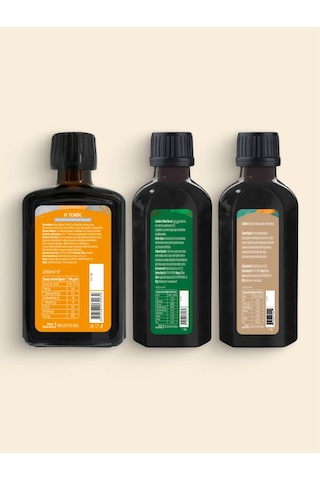 3 Lü Ürün - Ravla R Tonik Elma Sirkeli Bitkisel İçecek - 250ml / Ravla Spirulinalı Bitkisel Karışım - 100ml / Ravla Toniko Fermente İçecek - 100ml