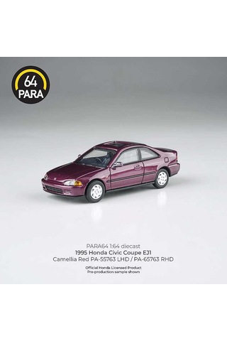 Para64 Honda Civic Coupe Ej1 1995 Camelia Red Pa-55763 Çok Renkli